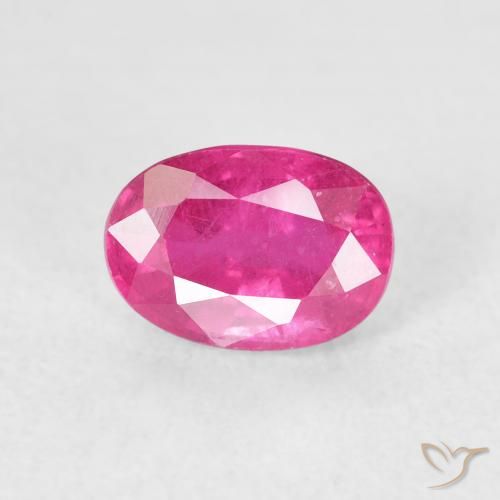 1.42ct طبيعي ماجنتى غامق ياقوت, بيضوي, قليلا جدا