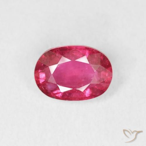 1.17ct طبيعي أحمر وردى ياقوت, بيضوي, قليلا جدا