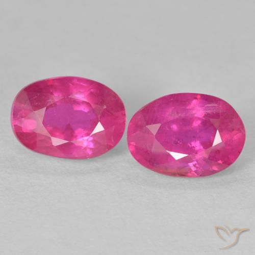 3.70ctw طبيعي Medium Dark-Pink ياقوت, بيضوي, VS-SI