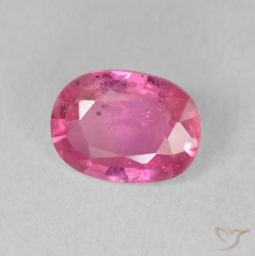ياقوت Medium Dark-Pink طبيعي، بيضوي، 1.63 قيراط، VS-SI