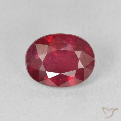 2.13ct طبيعي وردى محمر غامق ياقوت, بيضوي, VS-SI