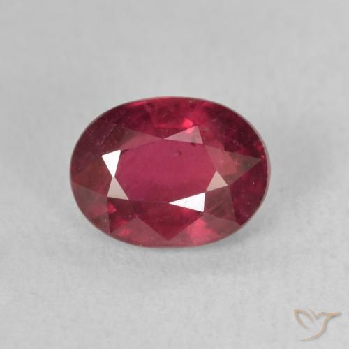1.96ct طبيعي أحمر غامق ياقوت, بيضوي, VS-SI