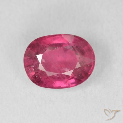 1.87ct طبيعي أحمر متوسط ياقوت, بيضوي, VS-SI