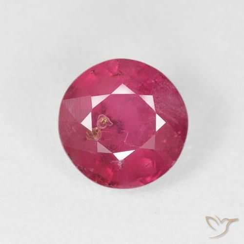 1.80ct طبيعي أحمر وردى ياقوت, دائري, SI