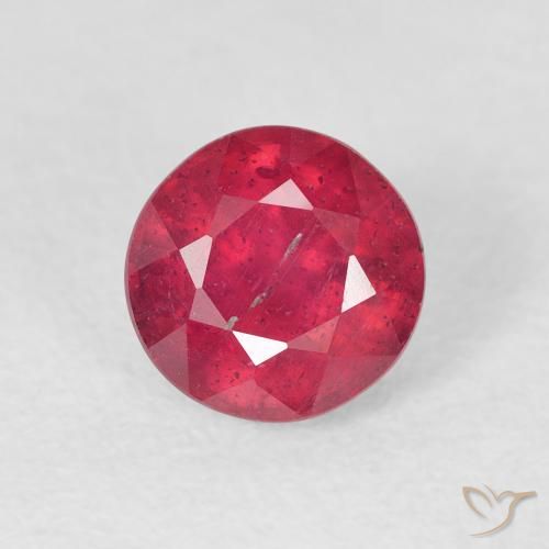 1.60ct طبيعي أحمر دموى ياقوت, دائري, VS-SI