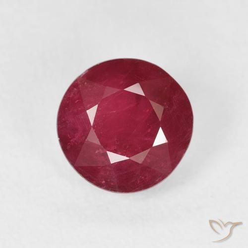 1.94ct طبيعي قرمزى غامق ياقوت, دائري, VS-SI