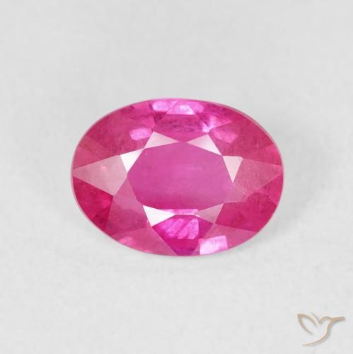 1.55ct طبيعي Medium Dark-Pink ياقوت, بيضوي, VS-SI
