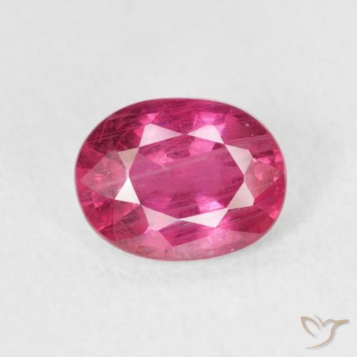 1.67ct طبيعي أحمر وردى ياقوت, بيضوي, SI