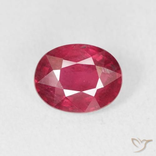 1.70ct طبيعي أحمر متوسط ياقوت, بيضوي, VS-SI