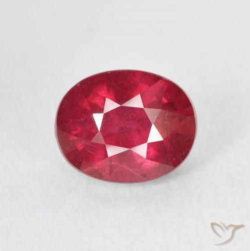 2.45ct طبيعي أحمر متوسط ياقوت, بيضوي, VS-SI