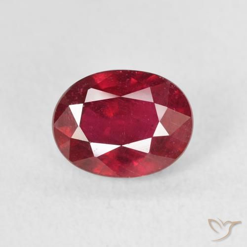2.08ct طبيعي أحمر غامق ياقوت, بيضوي, VS-SI