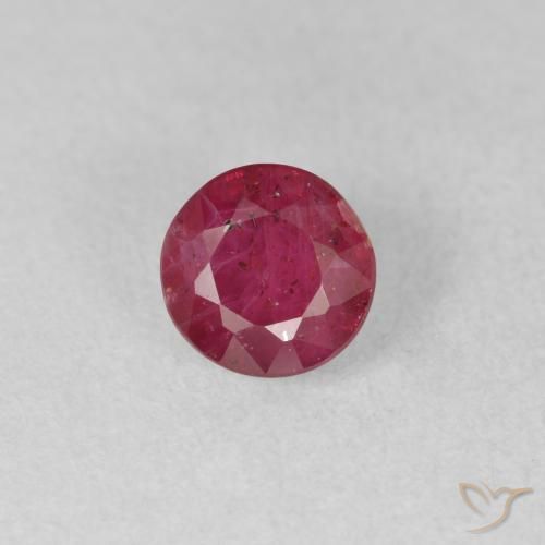 1.22ct طبيعي أحمر متوسط ياقوت, دائري, VS-SI