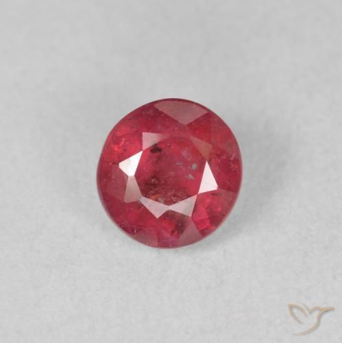 1.45ct طبيعي أحمر متوسط ياقوت, دائري, VS-SI