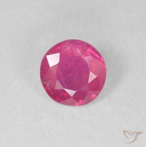 1.41ct طبيعي اوردي امحمر ياقوت, دائري, VS-SI
