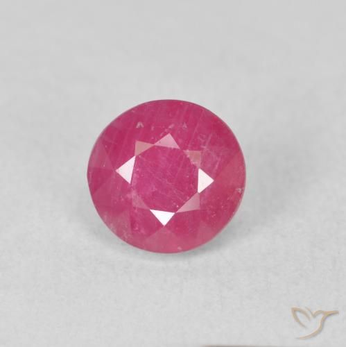 1.79ct طبيعي أحمر متوسط ياقوت, دائري, VS-SI