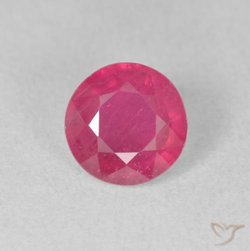 1.74ct طبيعي أحمر وردى ياقوت, دائري, VS-SI