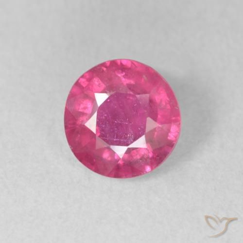 1.32ct طبيعي وردي فاقع ياقوت, دائري, VS-SI