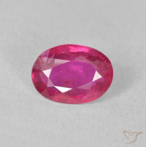 1.23ct طبيعي أحمر متوسط ياقوت, بيضوي, VS-SI