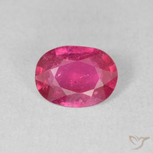 1.23ct طبيعي اوردي امحمر ياقوت, بيضوي, VS-SI