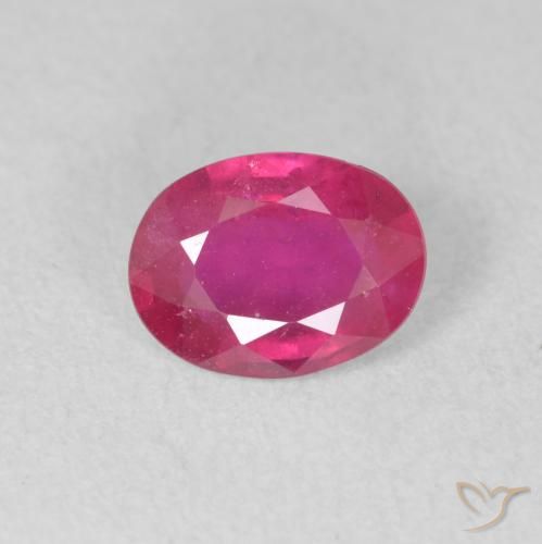 1.33ct طبيعي اوردي امحمر ياقوت, بيضوي, VS-SI