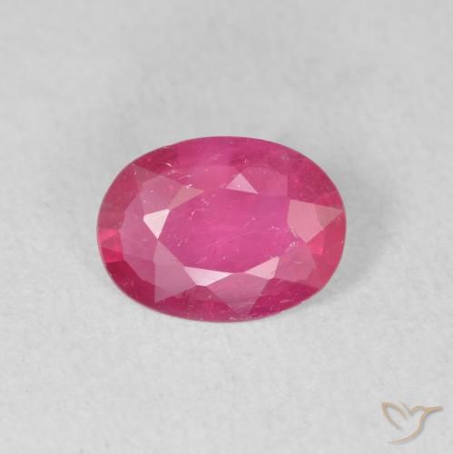 0.93ct طبيعي اوردي امحمر ياقوت, بيضوي, VS-SI