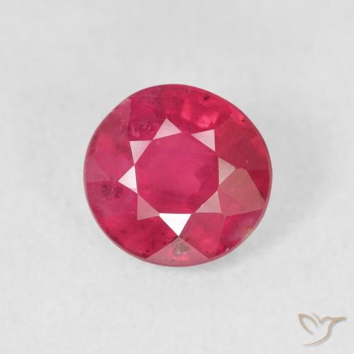 1.48ct طبيعي اوردي امحمر ياقوت, دائري, VS-SI