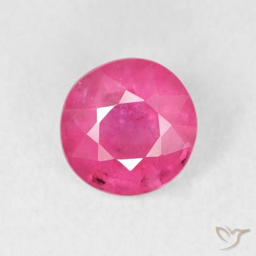 1.40ct طبيعي ماجنتى غامق ياقوت, دائري, VS-SI