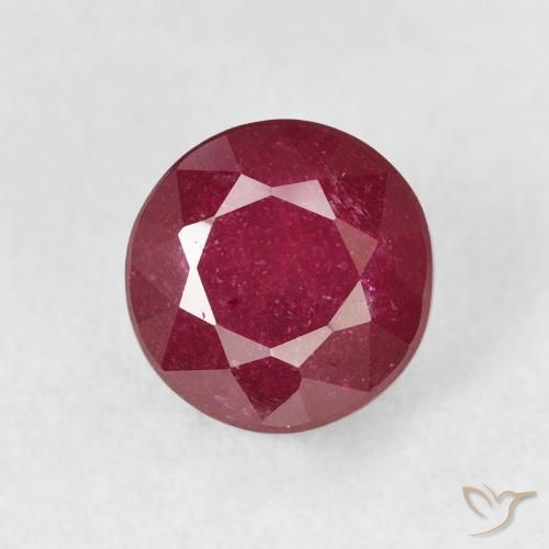 2.33ct طبيعي احمر غامق ياقوت, دائري, VS-SI