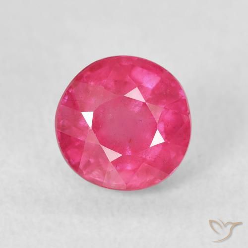 1.79ct طبيعي وردى متوسط ياقوت, دائري, VS-SI