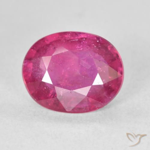 3.05ct طبيعي أحمر وردى ياقوت, بيضوي, VS-SI