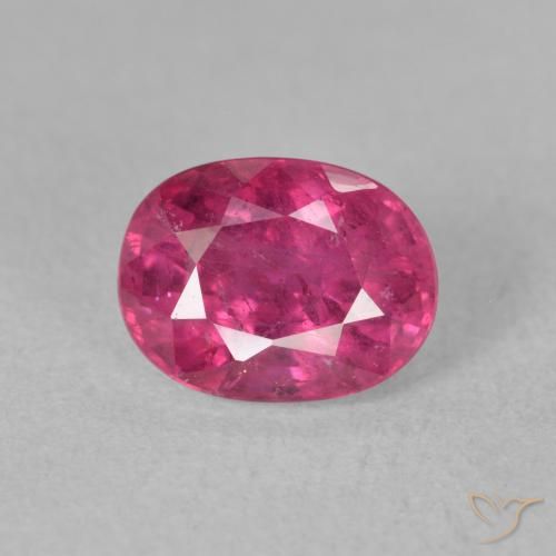 2.04ct طبيعي ماجنتى غامق ياقوت, بيضوي, SI