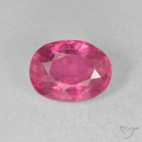 1.87ct طبيعي وردى داكن ياقوت, بيضوي, VS-SI