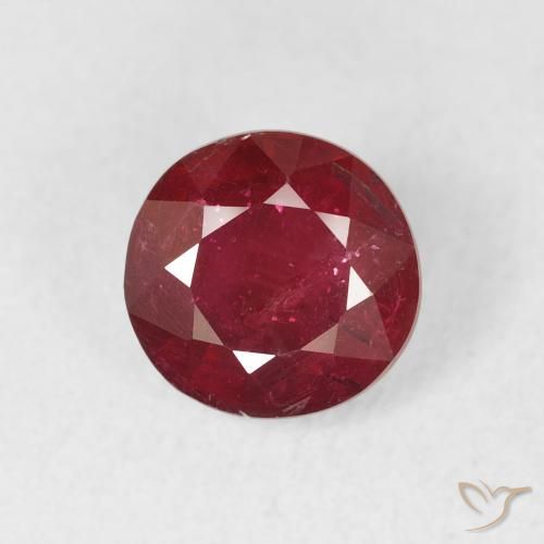 1.74ct طبيعي أحمر لامع ياقوت, دائري, VS-SI
