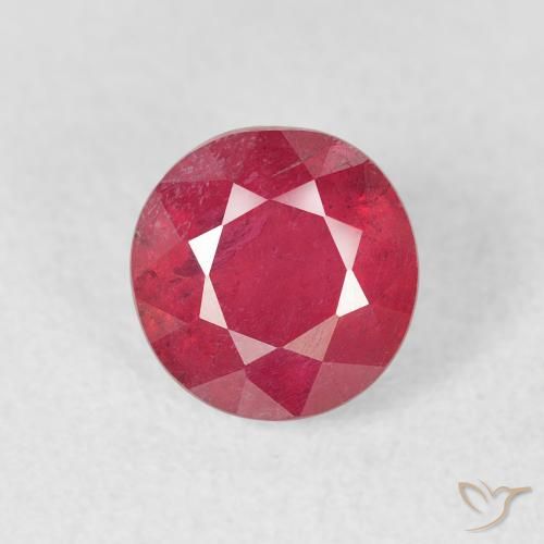 1.51ct طبيعي اوردي امحمر ياقوت, دائري, VS-SI