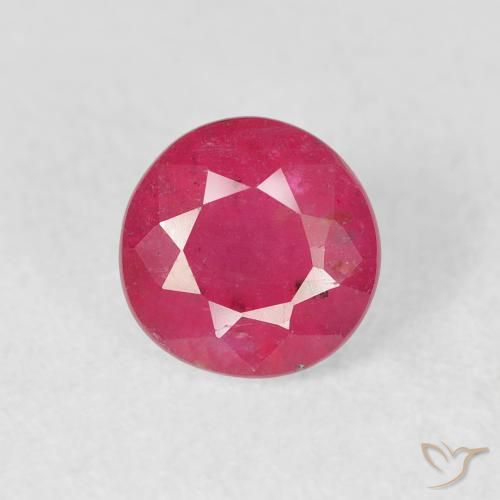 1.40ct طبيعي اوردي امحمر ياقوت, دائري, VS-SI
