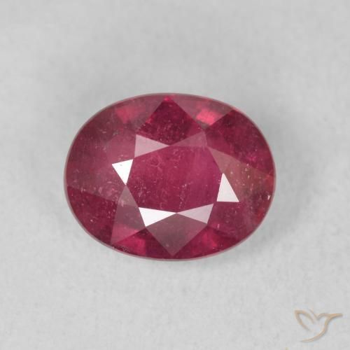 1.78ct طبيعي قرمزى غامق ياقوت, بيضوي, VS-SI