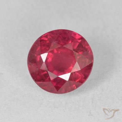 1.84ct طبيعي قرمزى غامق ياقوت, دائري, VS-SI