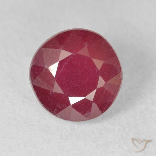 2.67ct طبيعي قرمزى غامق ياقوت, دائري, VS-SI