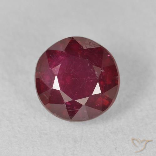 2.04ct طبيعي أحمر النبيذ ياقوت, دائري, VS-SI