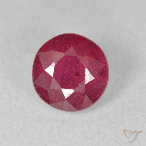 1.79ct طبيعي أحمر متوسط ياقوت, دائري, VS-SI