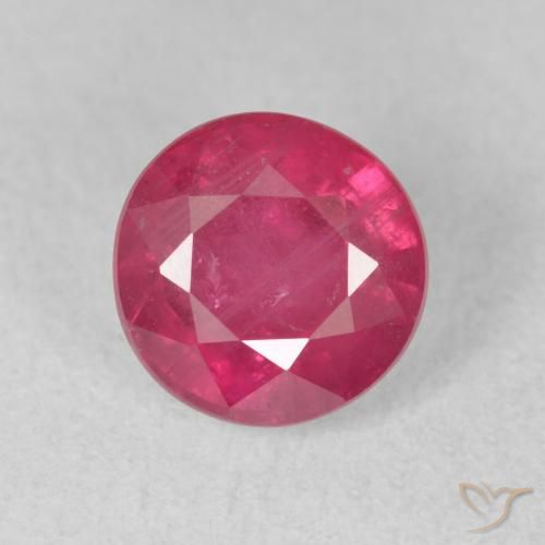 2.20ct طبيعي اوردي امحمر ياقوت, دائري, VS-SI