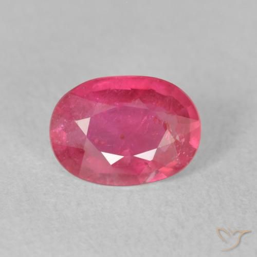 1.26ct طبيعي أحمر وردى ياقوت, بيضوي, VS-SI