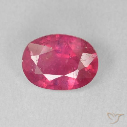 1.57ct طبيعي أحمر متوسط ياقوت, بيضوي, VS-SI