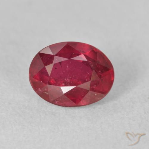 1.94ct طبيعي احمر غامق ياقوت, بيضوي, VS-SI
