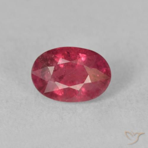 1.45ct طبيعي اوردي امحمر ياقوت, بيضوي, VS-SI