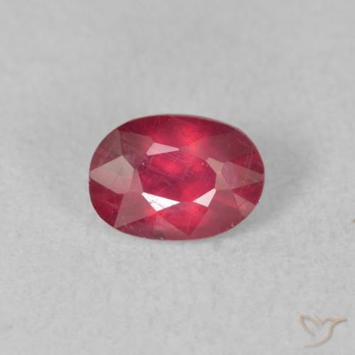 1.12ct طبيعي اوردي امحمر ياقوت, بيضوي, VS-SI