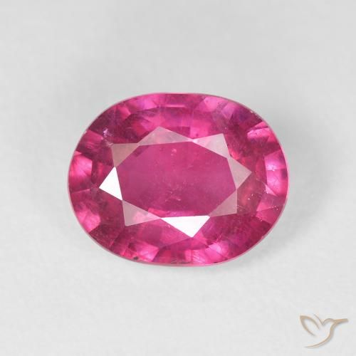 3.45ct طبيعي Medium Dark-Pink ياقوت, بيضوي, قليلا جدا