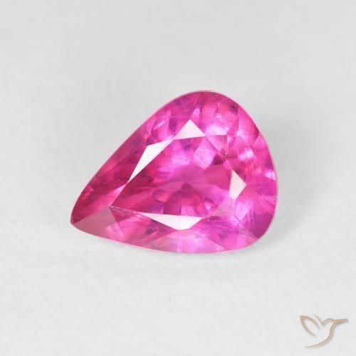 2.09ct طبيعي ماجنتى غامق ياقوت, شكل الكمثرى, قليلا جدا