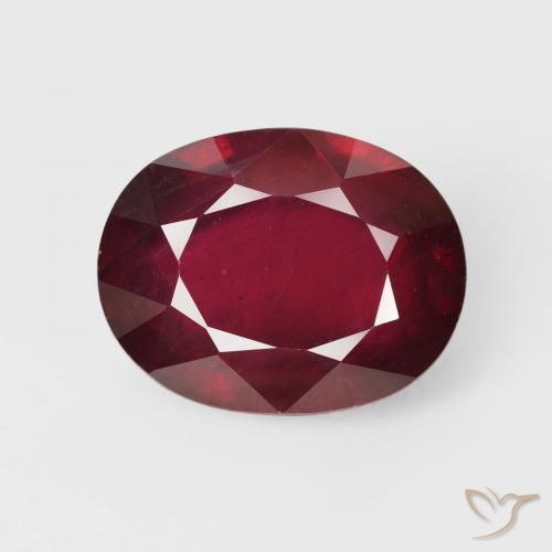 19.35ct طبيعي أحمر غامق ياقوت, بيضوي, قليلا جدا