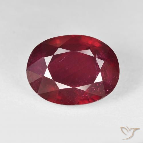 16.54ct طبيعي أحمر لامع ياقوت, بيضوي, قليلا جدا